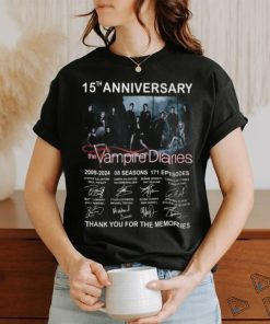 15th Anniversary The Vampire Diaries 2009 2024 08 Seasons 171 Episodes Thank You For The Memories T Shirt