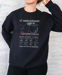 15th Anniversary Vampire Diaries Thank You For The Memories Signature T Shirt