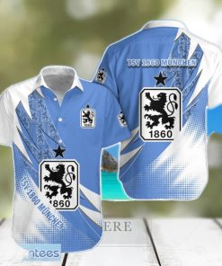 1860 Munich Team Logo 3D Hawaiian Shirt For Fans