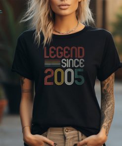 18Th Birthday Legend Since 2005 18 Years Old Vintage T Shirt