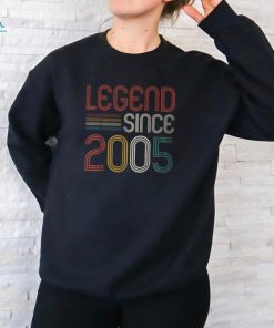 18Th Birthday Legend Since 2005 18 Years Old Vintage T Shirt