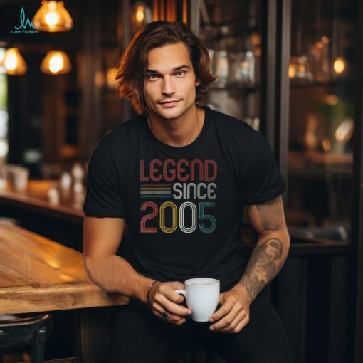 18Th Birthday Legend Since 2005 18 Years Old Vintage T Shirt