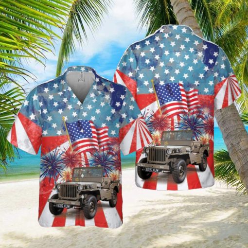 1942 Willys MB Jeep, 4th Of July Hawaiian Shirt