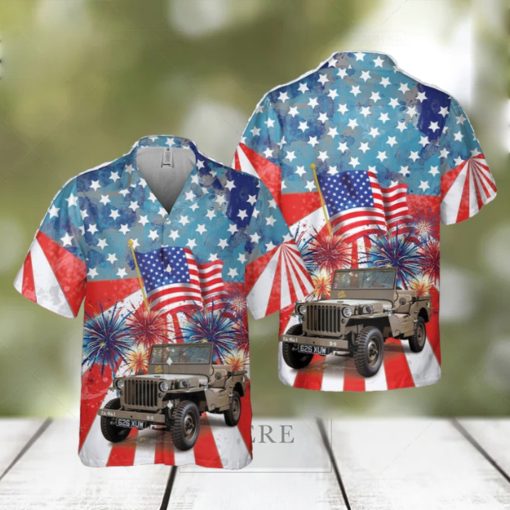 1942 Willys MB Jeep, 4th Of July Hawaiian Shirt