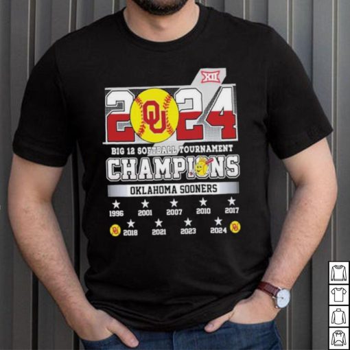 2024 Big 12 Softball Tournament Champions Oklahoma Sooners NCAA T Shirt