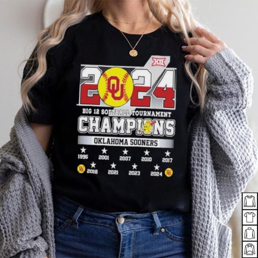 2024 Big 12 Softball Tournament Champions Oklahoma Sooners NCAA T Shirt