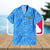 Jim Beam Hawaiian Button Up Shirt Palm Leaves Pattern Party