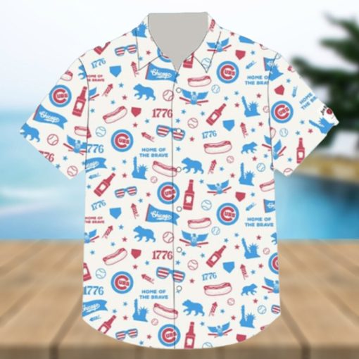 2024 Chicago Cubs Red White & Cubbie Blue Hawaiian Shirt