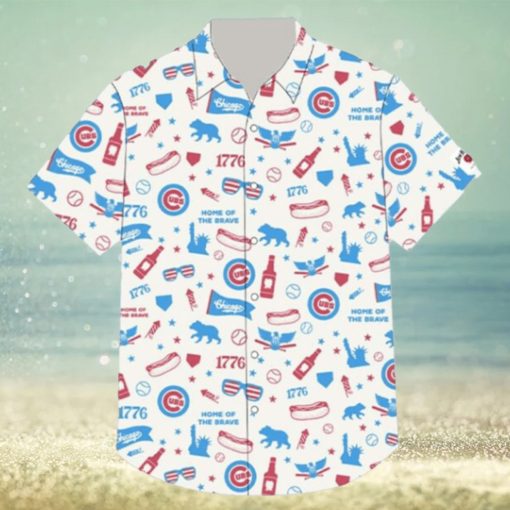 2024 Chicago Cubs Red White & Cubbie Blue Hawaiian Shirt