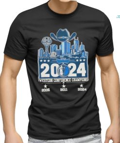 2024 Dallas Mavericks Skyline Western Conference Champions 3 Times 2006 2011 2024 T Shirt