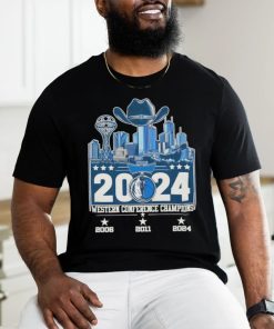 2024 Dallas Mavericks Skyline Western Conference Champions 3 Times 2006 2011 2024 T Shirt