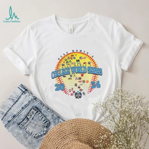 2024 NCAA Softball Women’s College World Series Team Sliding Home T Shirts