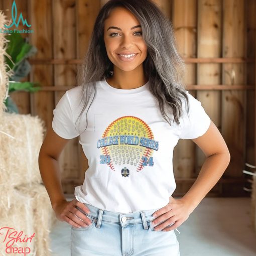 2024 NCAA Softball Women’s College World Series Team Sliding Home Two Sides Print Unisex T Shirt