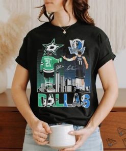 2024 Playoffs Luka Doncic And Jason Robertson Dallas City Sports Teams Signatures Shirt