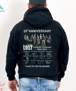 20th Anniversary LOST 6 Seasons 121 Episodes 2004 2024 Thank You For The Memories T Shirt