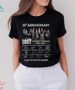 20th Anniversary LOST 6 Seasons 121 Episodes 2004 2024 Thank You For The Memories T Shirt