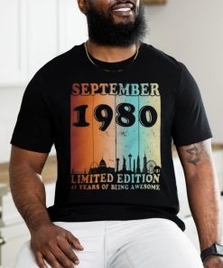 41 Year Old September 1980 Limited Edition 41st Birthday shirt