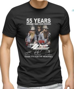 55 Years 1969 2024 Zz Top Thank You For The Memories T Shirt
