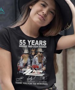 55 Years 1969 2024 Zz Top Thank You For The Memories T Shirt