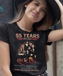 55 Years 1970 2025 Queen Thank You For The Memories Signatures T Shirt