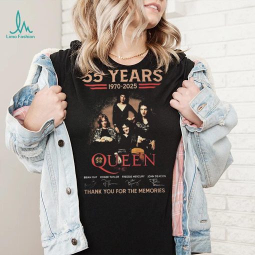 55 Years 1970 2025 Queen Thank You For The Memories Signatures T Shirt