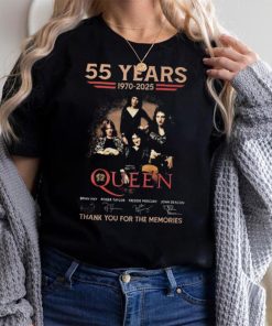 55 Years 1970 2025 Queen Thank You For The Memories Signatures T Shirt