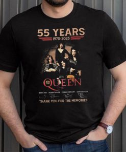 55 Years 1970 2025 Queen Thank You For The Memories Signatures T Shirt