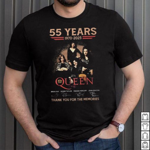 55 Years 1970 2025 Queen Thank You For The Memories Signatures T Shirt