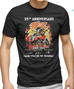 55th Anniversary Zz Top 1969 2024 Thank You For The Memories Signatures T shirt