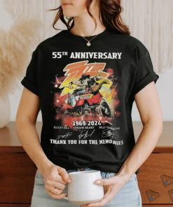 55th Anniversary Zz Top 1969 2024 Thank You For The Memories Signatures T shirt