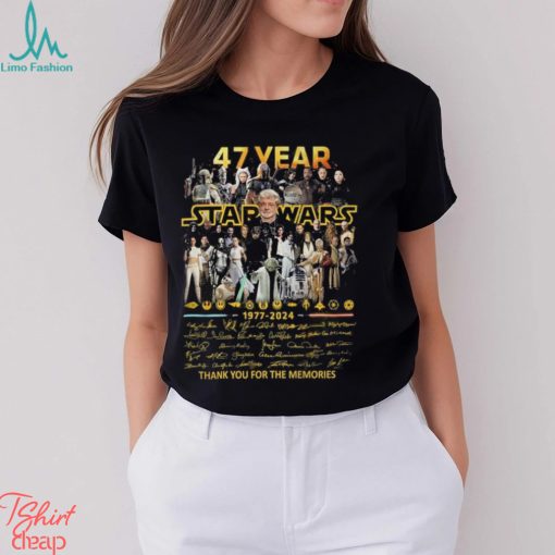 7 Years Star Wars 1977–2024 Signature Thank You For The Memories Unisex T Shirt