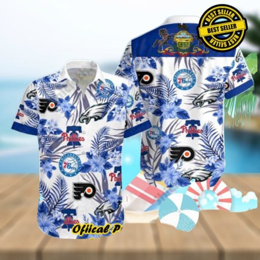 76Ers Phillies Philadelphia Eagles Hawaiian Shirt Best Beach Gift