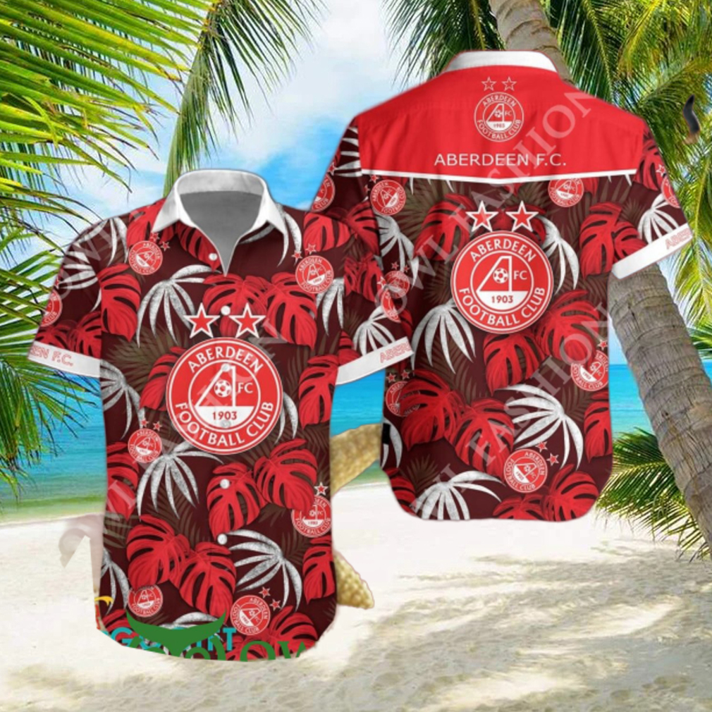Aberdeen F.C. Scottish Football Champion Limited Hawaiian Shirt Aberdeen F.C. Scottish Football Champion Limited Hawaiian Shirt