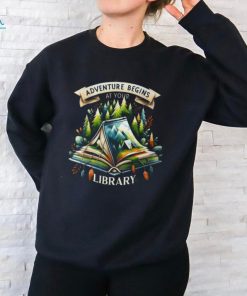 Adventure Begins At Your Library Outdoor Reading Lover T Shirt