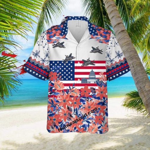 Aircraft F 35 Lightning F35 Liberty, US Capitol Gift Memory 3D Hawaiian Shirt For Summer