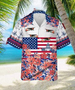 Aircraft U 6 Beaver (DHC 2 Beaver) U6 DHC2 Capitol, Liberty Independece Day Hawaiian Shirt Short Sleeve For Summer