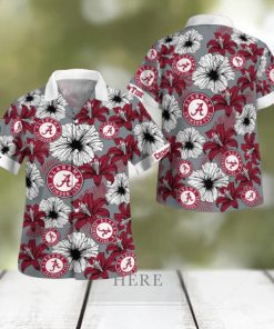 Alabama Crimson Tide Flower 3D Hawaiian Shirt All Over Printed Beach Shirt