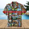 Kansas Jayhawks America Flag Tropical Floral Aloha Hawaiian Shirt Beach Shorts Custom Name For Men Women