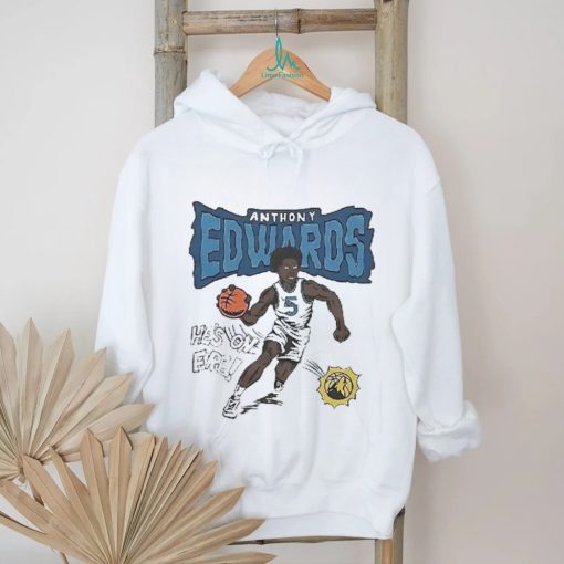 Anthony Edwards He’s On Fire Minnesota Timberwolves Comic Shirt