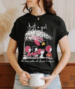 Arizona Cardinals Snoopy A Girl Who Loves Winter And Cardinals T Shirt