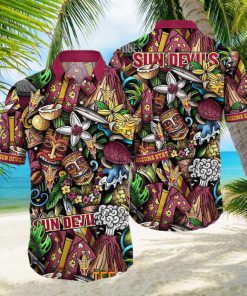 Arizona State Sun Devils NCAA Mens Floral Special Design Hawaiian Shirt