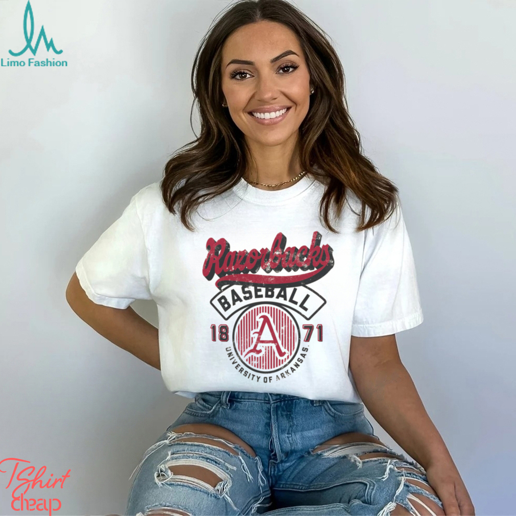 Arkansas Razorbacks Ivory Baseball Logo T Shirt Arkansas Razorbacks Ivory Baseball Logo T Shirt