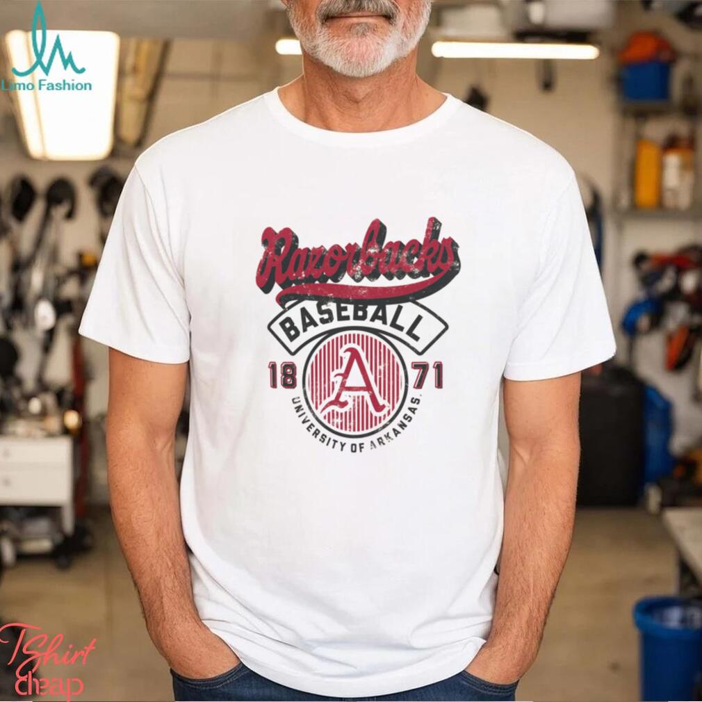 Arkansas Razorbacks Ivory Baseball Logo T Shirt Arkansas Razorbacks Ivory Baseball Logo T Shirt