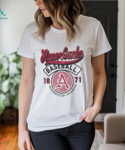 Arkansas Razorbacks Ivory Baseball Logo T Shirt