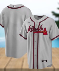 Atlanta Braves Nike Official Replica Road Jersey Mens