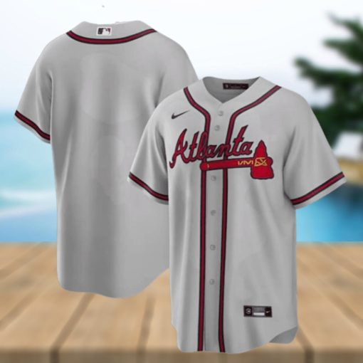 Atlanta Braves Nike Official Replica Road Jersey Mens