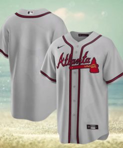 Atlanta Braves Nike Official Replica Road Jersey Mens