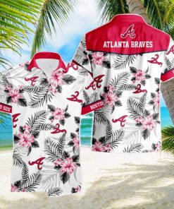 Atlanta Braves Tropical Floral Logo Hawaiian Shirt