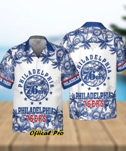 Authentic Philadelphia 76Ers Ocean Wave Aloha Shirt