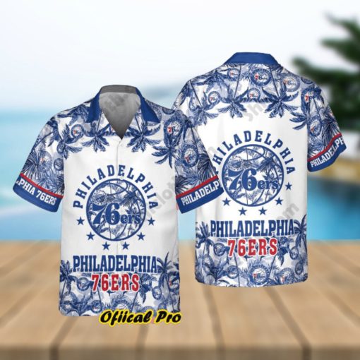 Authentic Philadelphia 76Ers Ocean Wave Aloha Shirt